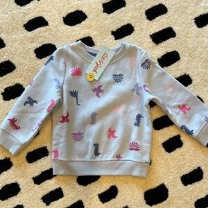 Cat & Jack Dinosaur Crewneck Sweatshirt 18mo // NWT